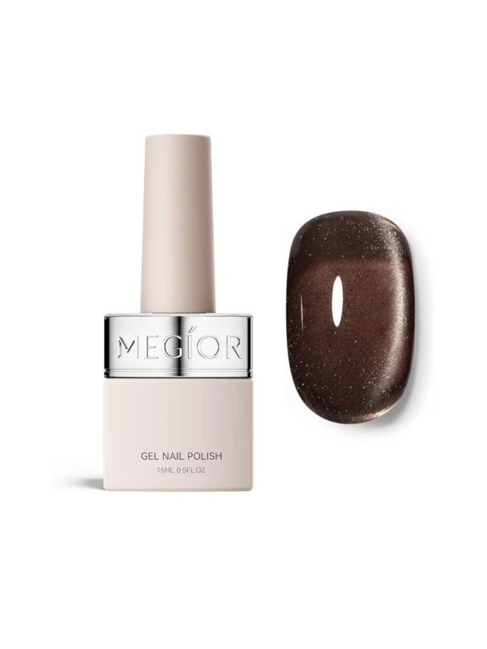 NEW Brown Black Cat Eye UV Gel Nail Polish